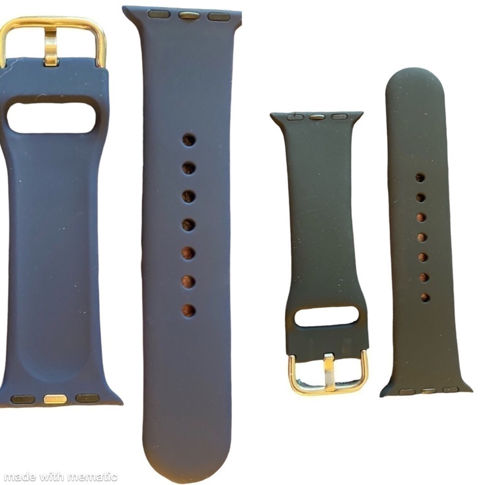 2 Apple Watch bands black &navy